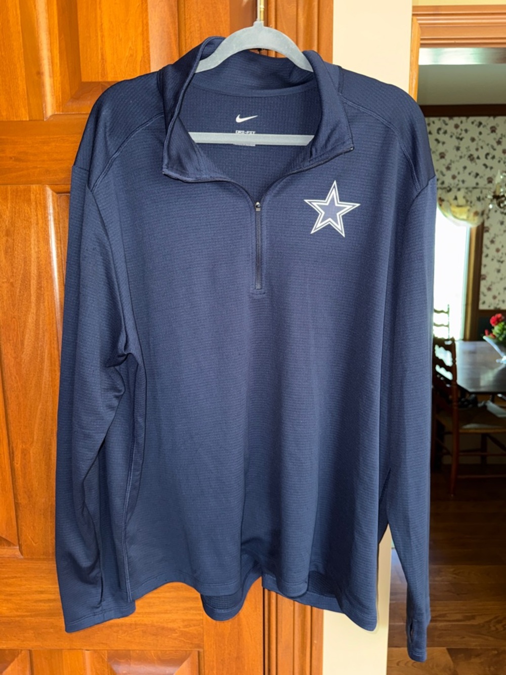 Nike Navy Dallas Cowboys Half-Zip Pullover